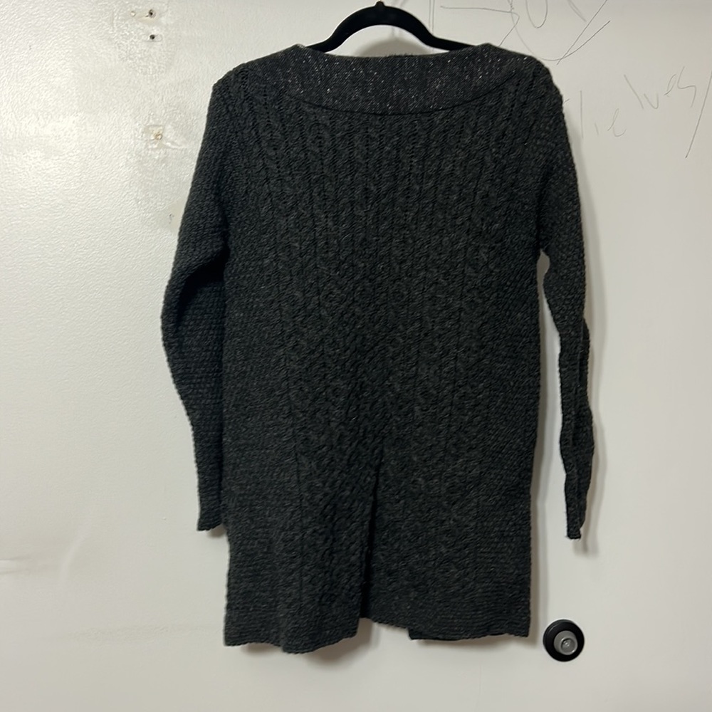 Aran Crafts Charcoal Button-Up Cardigan - Picture 6 of 6